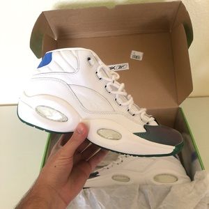 Reebok question mid Allen Iverson x curren$y jet life sneakers size 10.5